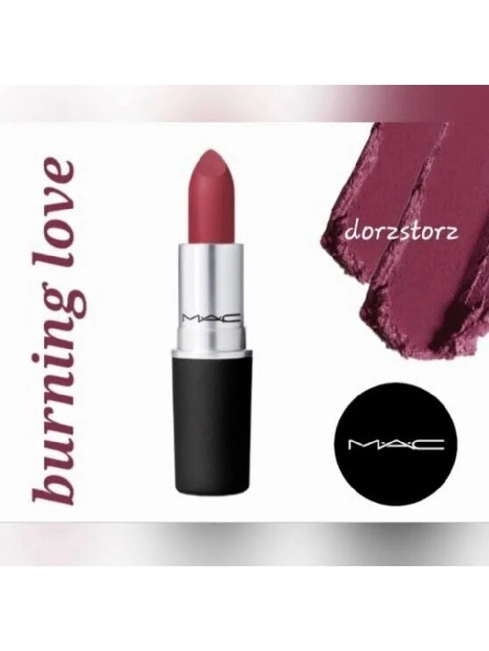 M•A•C 305 Burning Love BRAND NEW IN BOX Powder Kiss Lipstick RARE to Find